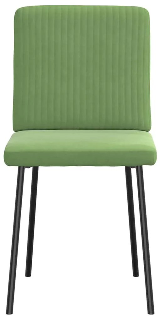 Cadeiras de jantar 6 pcs veludo verde-claro