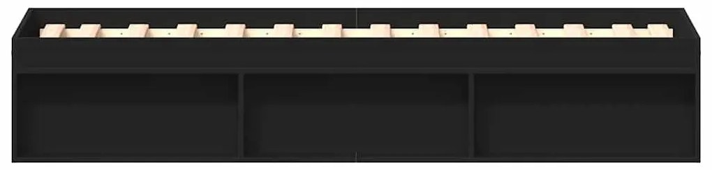 Estrutura de cama solteiro 75x190 cm preto