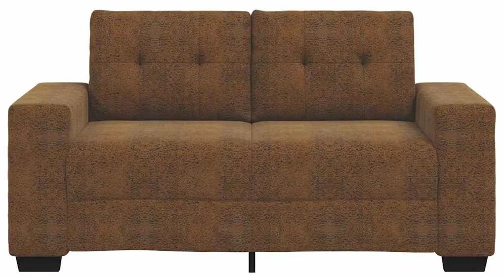 Sofá Loveseat vidaXL Castanho 120 cm em Pele Sintética