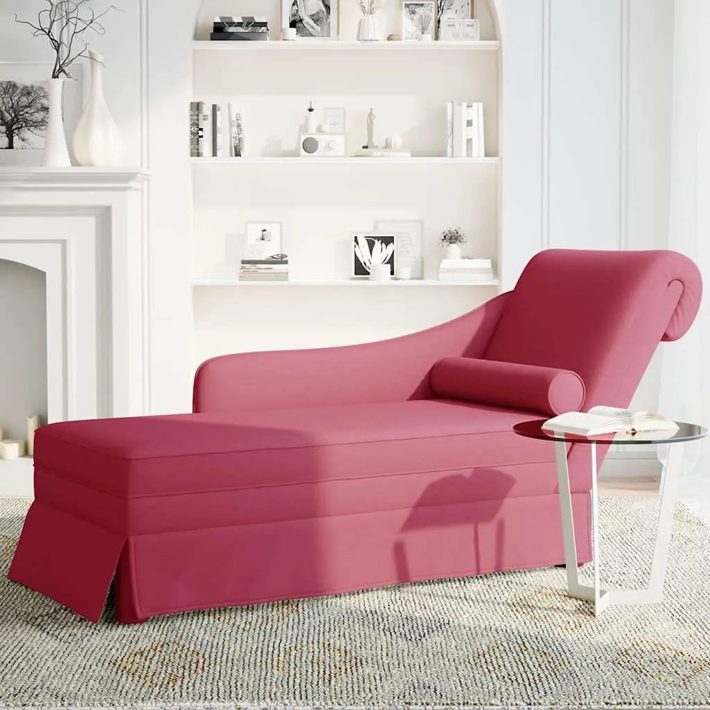 Chaise lounge c/ reforço/apoio de braços direito veludo
