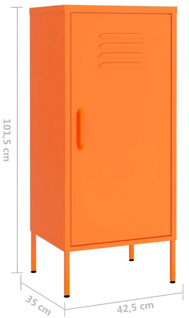 Armário de arrumação aço 42,5x35x101,5 cm laranja
