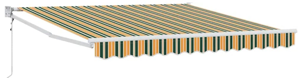 Toldo Automático Retrátil Verde e Amarelo 350x250 cm