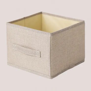 Caixa Organizadora Têxtil Tarinna Beige - Sklum