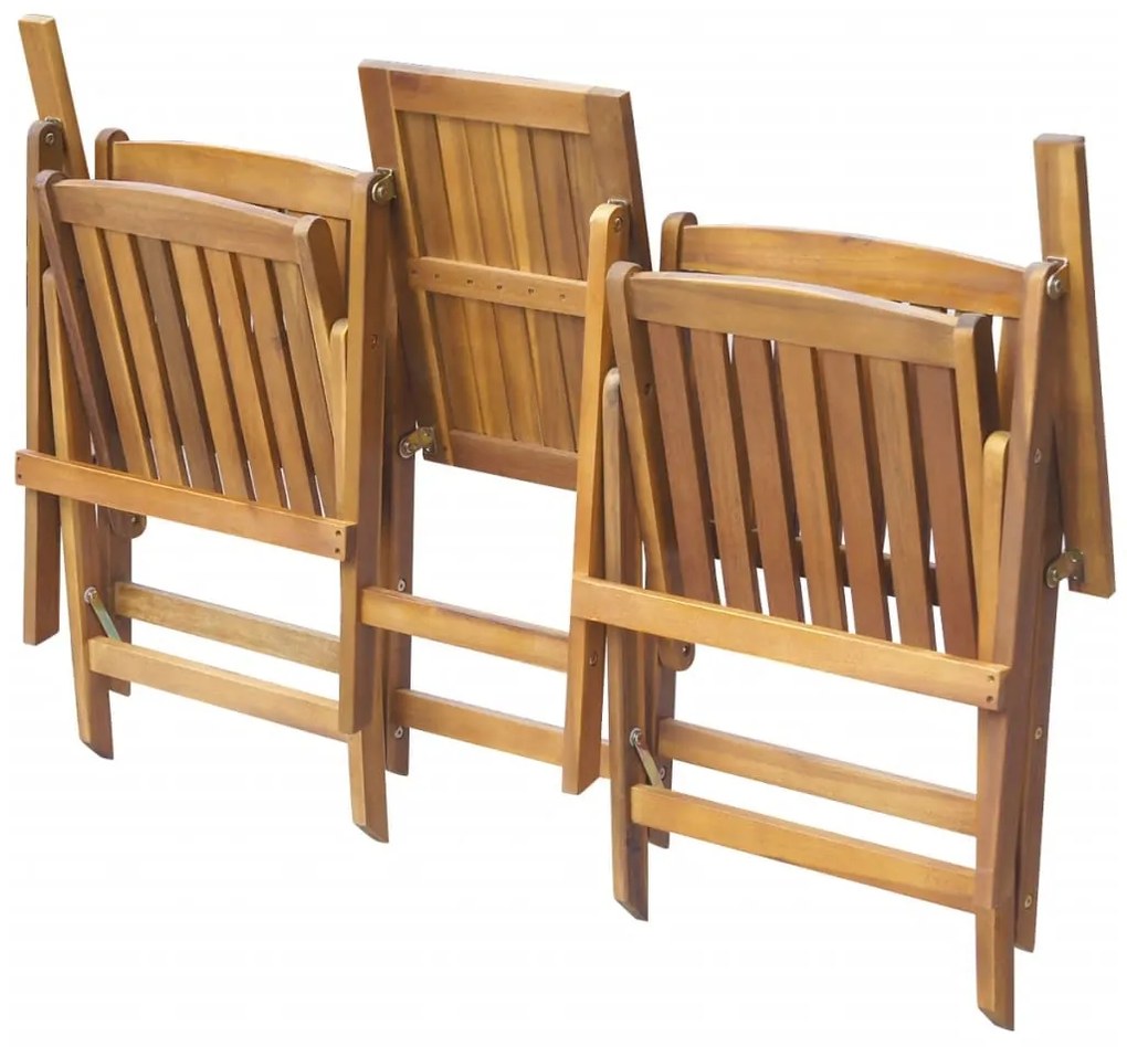 Banco de jardim dobrável com mesa acácia maciça 140 cm