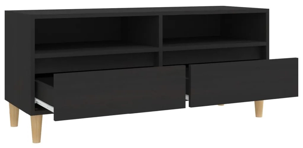 Móvel de TV 100x34,5x44,5 cm derivados de madeira preto