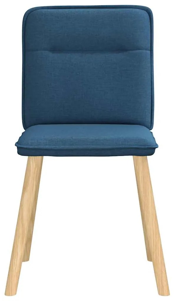 Cadeiras de jantar 6 pcs tecido azul