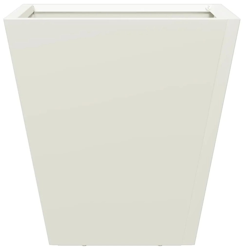 Vaso/floreira de jardim 30x30x30 cm aço branco