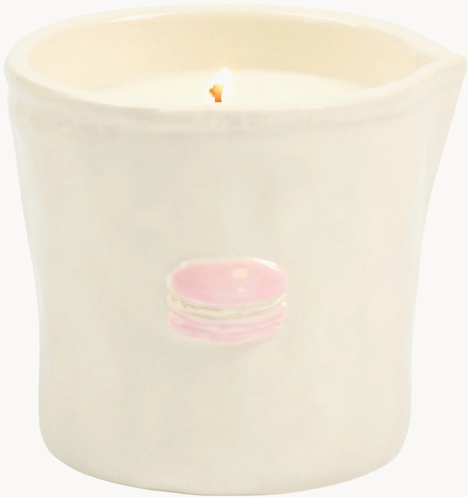 Vela perfumada de cerâmica Macaron (âmbar, pistácio)
