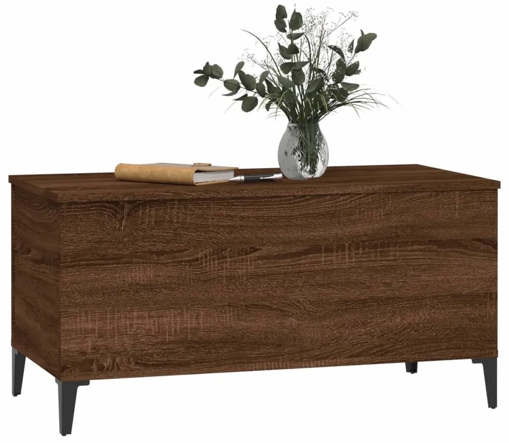 Mesa centro 90x44,5x45 cm derivados madeira carvalho castanho