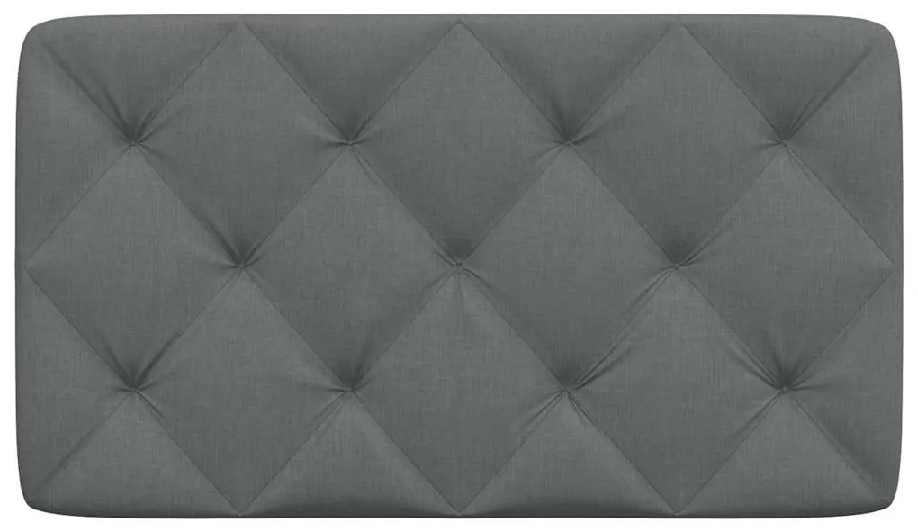 Almofadão de cabeceira 90 cm tecido cinzento-escuro
