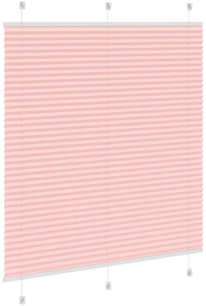 Rosa Plissada Cega 115x150 cm Largura Tecido 114,4cm Poliéster
