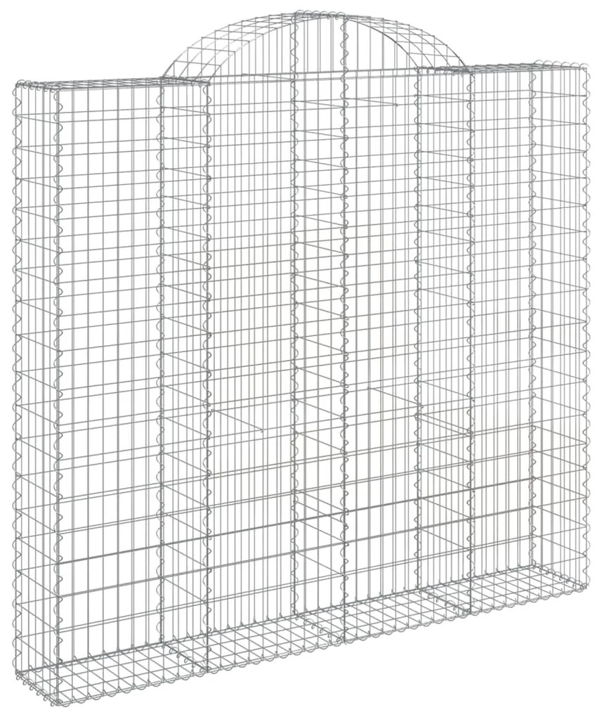 Cestos gabião arqueados 25 pcs 200x50x180/200 ferro galvanizado