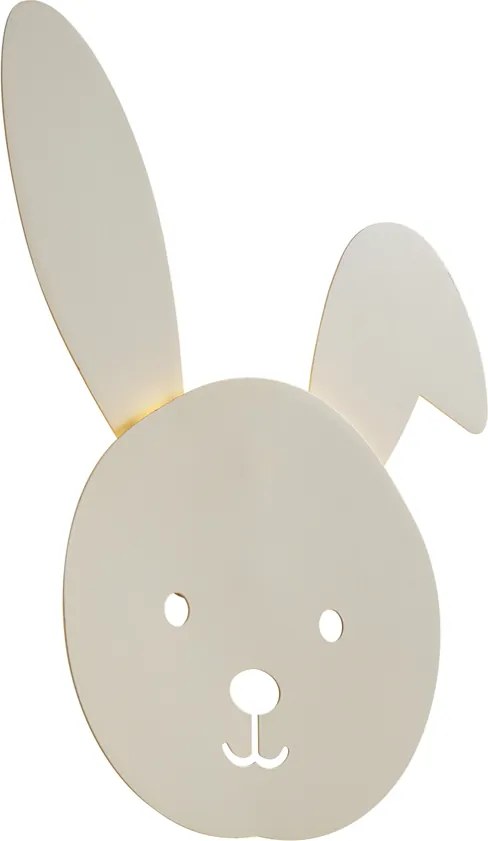 Candeeiro de parede infantil bege com LED regulável em 3 níveis - Benny the Bunny