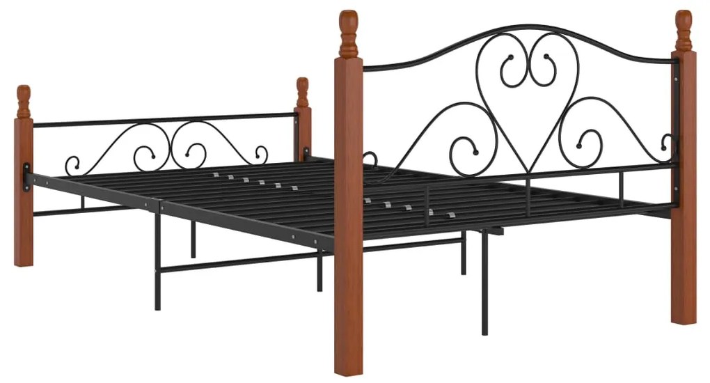 Estrutura de cama 120x200 cm metal preto