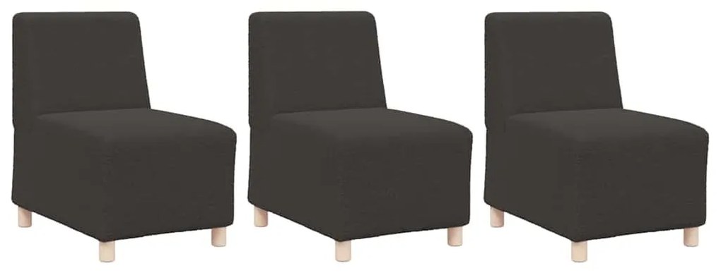 Sofá Chiar 3 pcs Cinzento escuro 55 x 74 x 82 cm