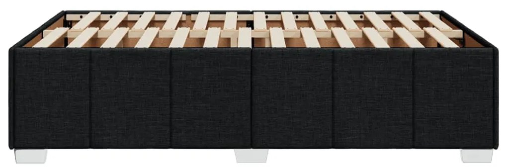 Estrutura de cama sem colchão preto 120x190 cm tecido