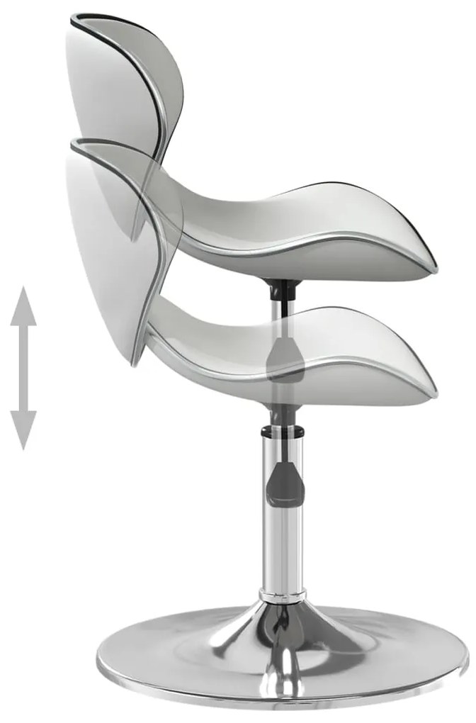 Cadeira de jantar couro artificial branco