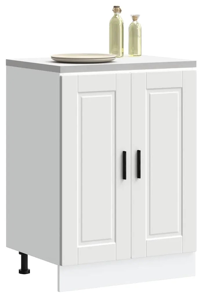 Armário base de cozinha Porto derivados de madeira branco