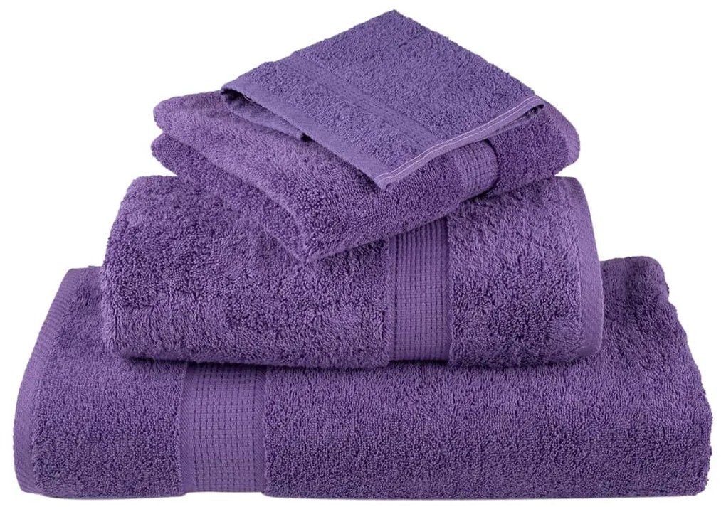 Toalhas premium SOLUND 10 pcs 100x200 cm 600 gsm roxo