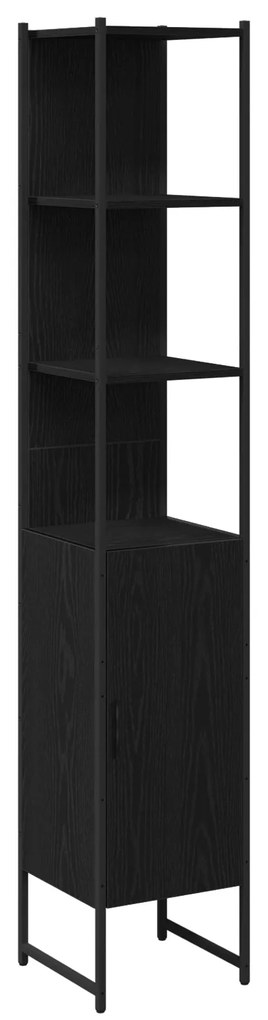 Armário de Pia para Casa de Banho vidaXL Carvalho Preto 60x30x60 cm Ma