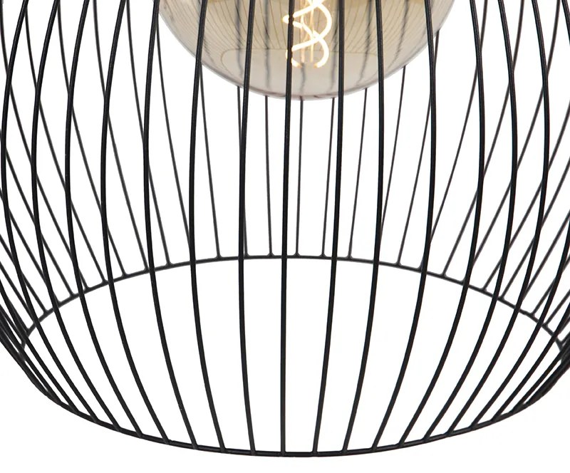 Candeeiro de suspensão redondo design preto 50 cm - Dos