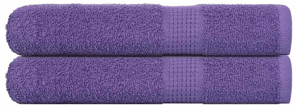 vidaXL Toalhas de sauna 2 pcs FROGN 80x200 cm 100% algodão roxo