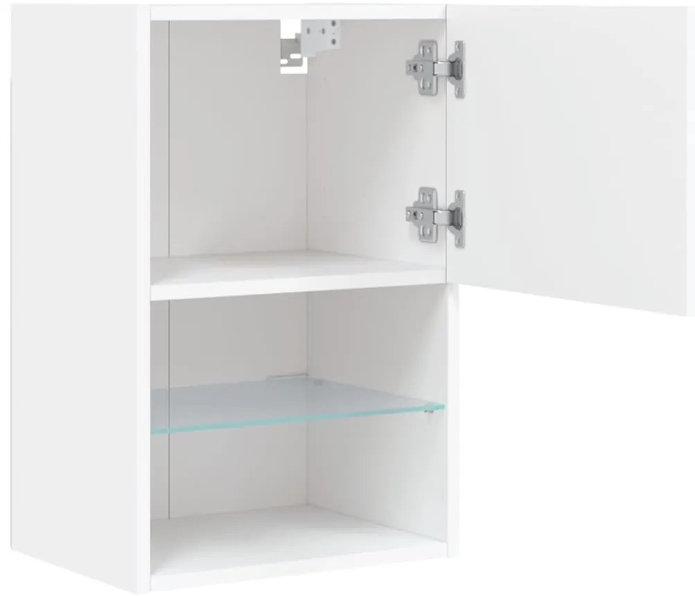 Móvel de TV com luzes LED 40,5x30x60 cm branco