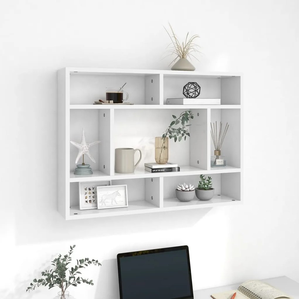 803002 vidaXL Estante de parede 75x16x55 cm contraplacado branco