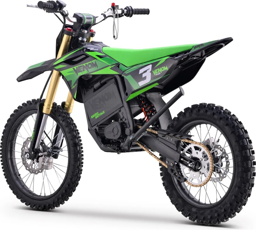 Mota cross para crianças Motocross Motors Venom – 8000W, 3 modos de condução Verde