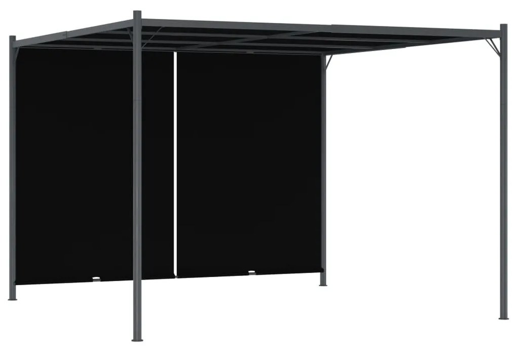 vidaXL Pérgola de jardim com teto retrátil 3x3 m antracite