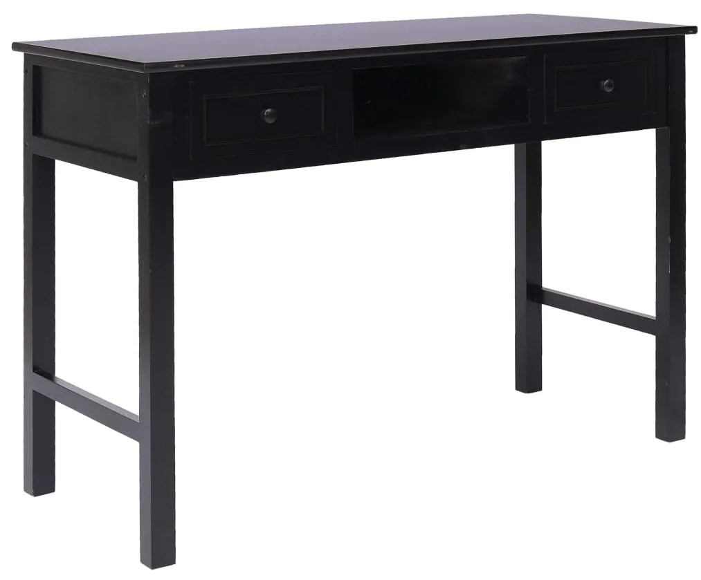 vidaXL Secretária 110x45x76 cm madeira preto