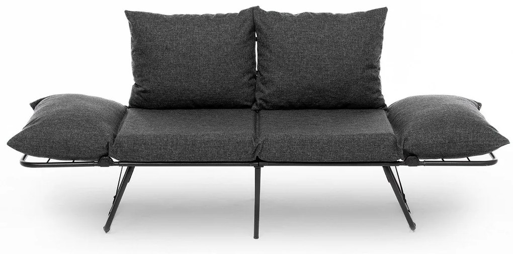Sofá-Cama de 2 Lugares Viper – Cinzento Escuro – 150x78x60 cm