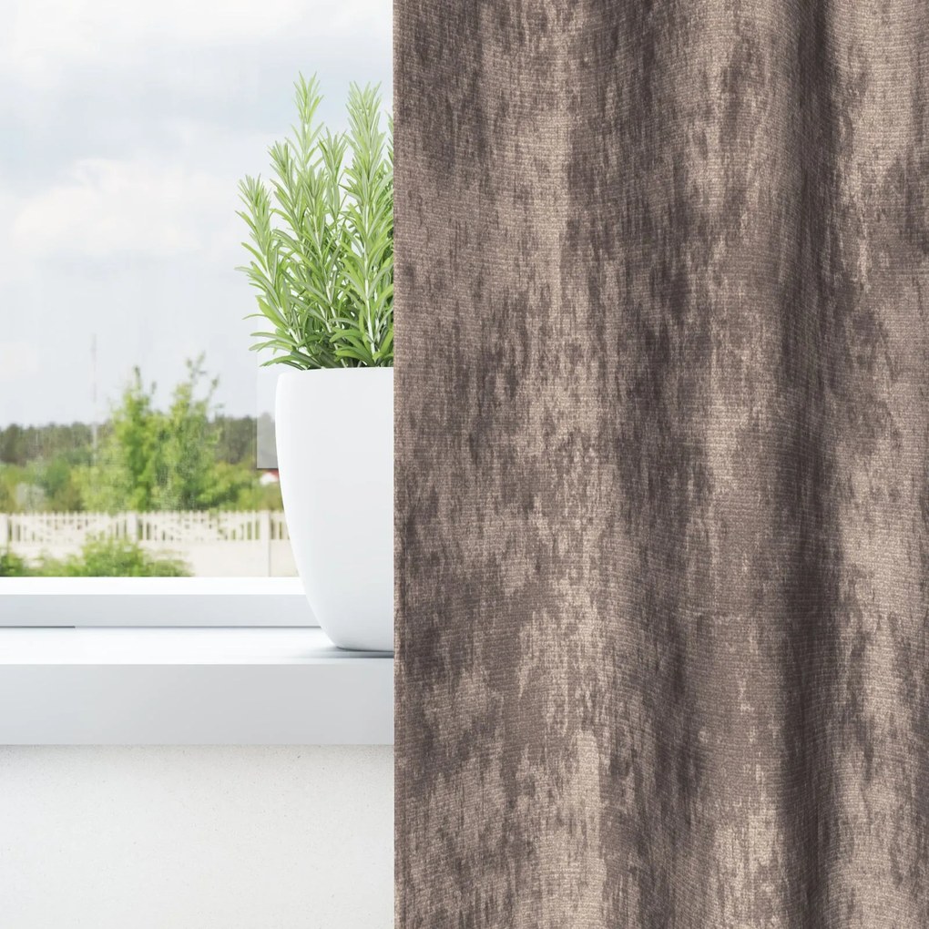Cortinas 2 pcs com Ilhós Cappuccino 140x140 cm