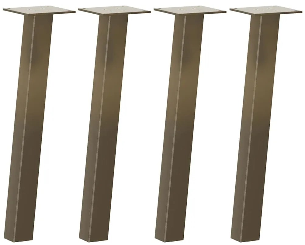 Pés para mesa de centro 4 peças aço natural 42 cm aço