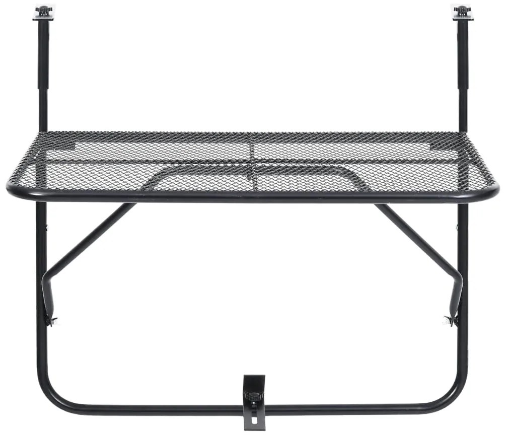 Mesa para varanda 60x40 cm aço preto