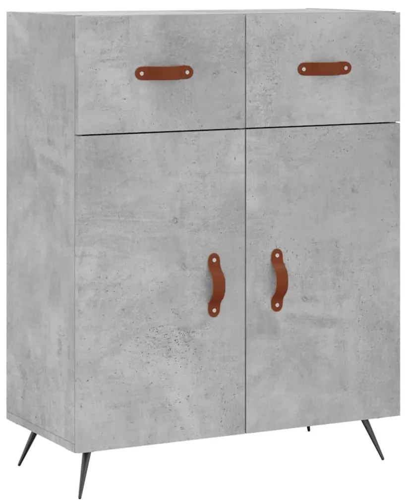Armário alto 69,5x34x180 cm derivados de madeira cinza cimento