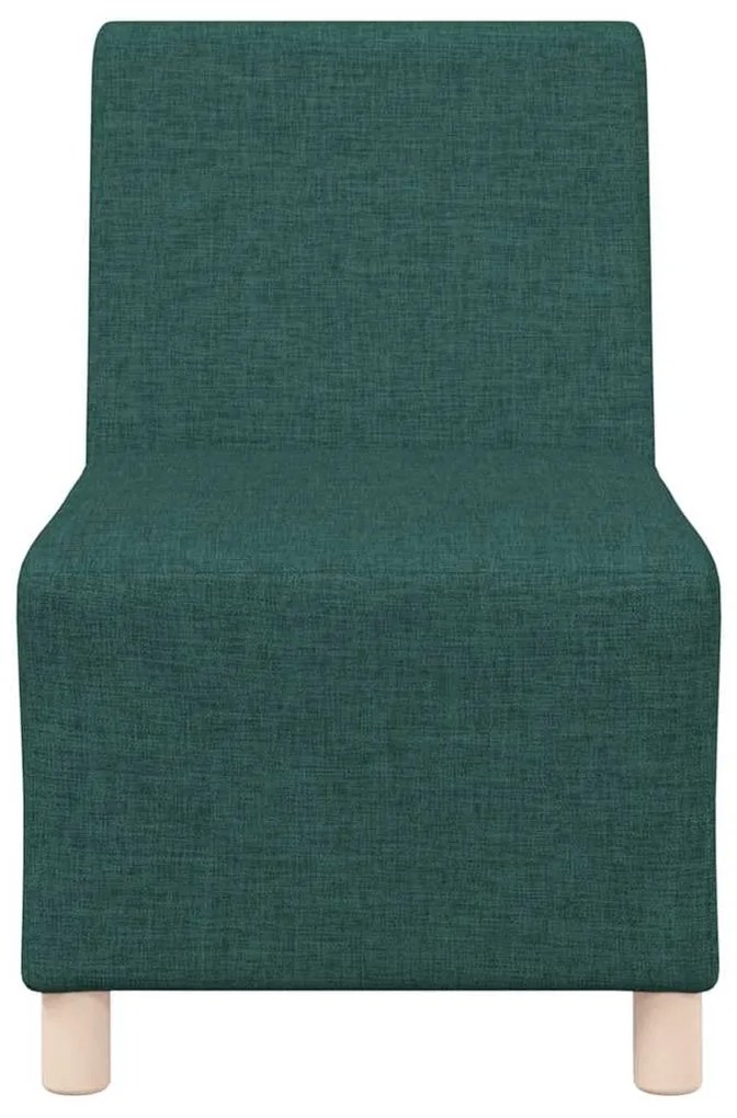 Cadeira de Sofá Cinza Claro 55 cm em Tecido 3 pcs Verde-escuro