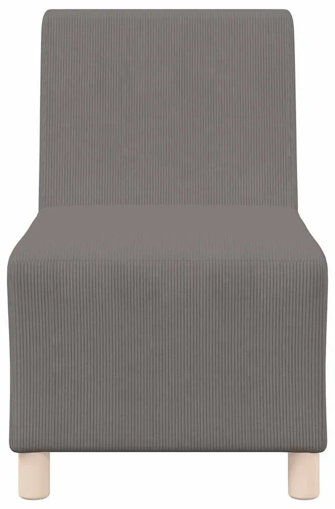 Poltrona 55 cm tecido corduroy cinzento-claro
