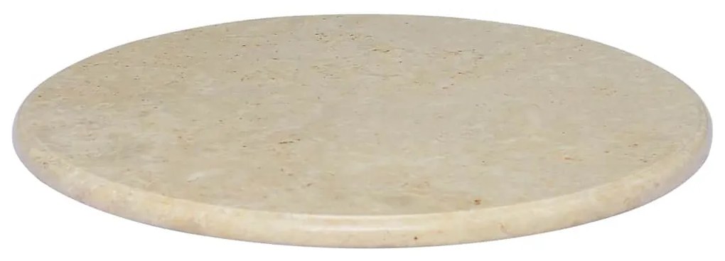 Tampo de mesa Ø60x2,5 cm mármore cor creme