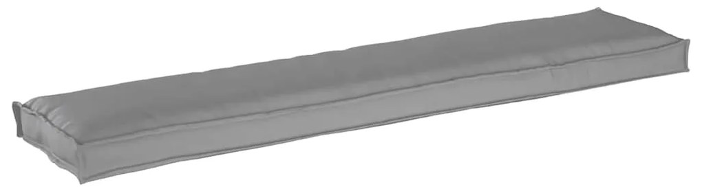 Almofada de Palete para Banco Cinza 180 x 40 x 8 cm em Tecido Oxford