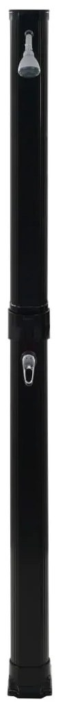 Chuveiro solar dobrável 214 cm 23 L preto