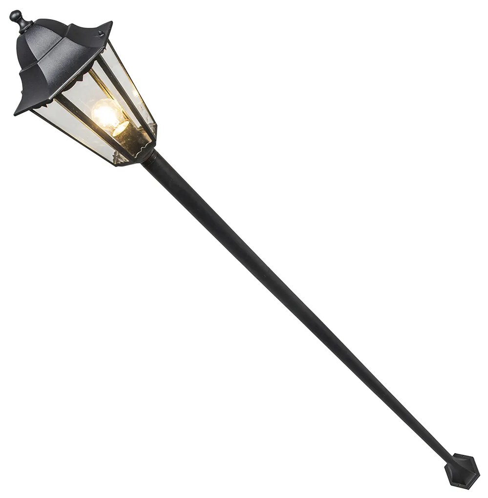 Candeeiro de pé clássico para exterior preto 170cm IP44 - New Orleans 1 Country / Rústico
