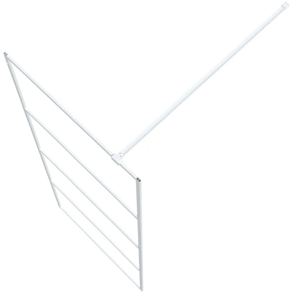 Divisória de chuveiro branco 80x195 cm vidro ESG transparente