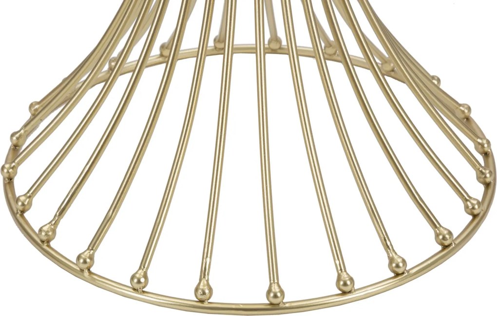 Mesa de Centro Centur Redonda – Ø50x103 cm – Dourado e Vidro Fumê