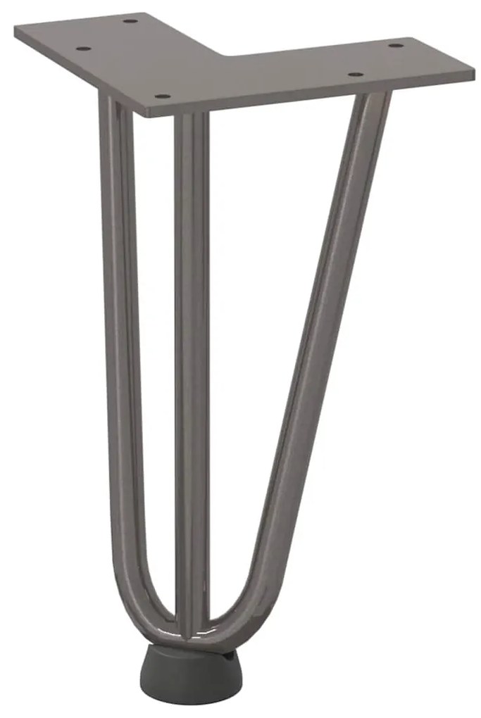 Pernas de grampo para mesa de centro 4 peças Aço natural 20 cm Aço mac