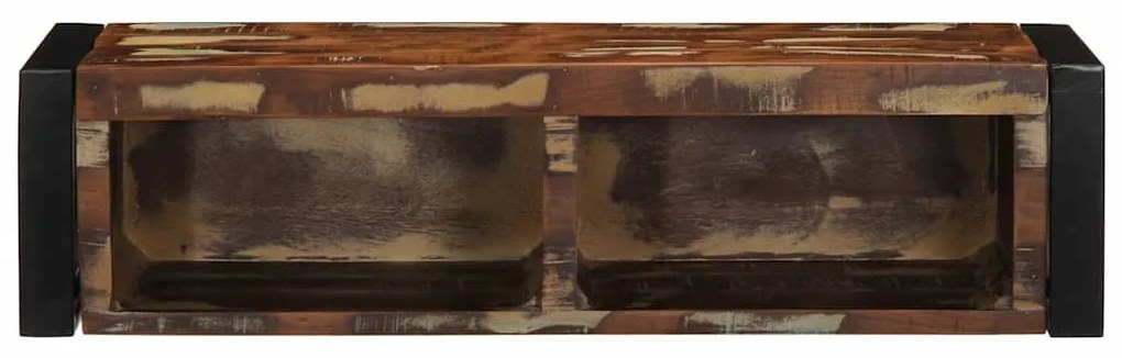 Móvel TV multicor 80x30x25 cm madeira maciça recuperada