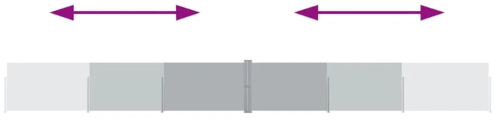 Toldo lateral retrátil para pátio 140x1200 cm antracite