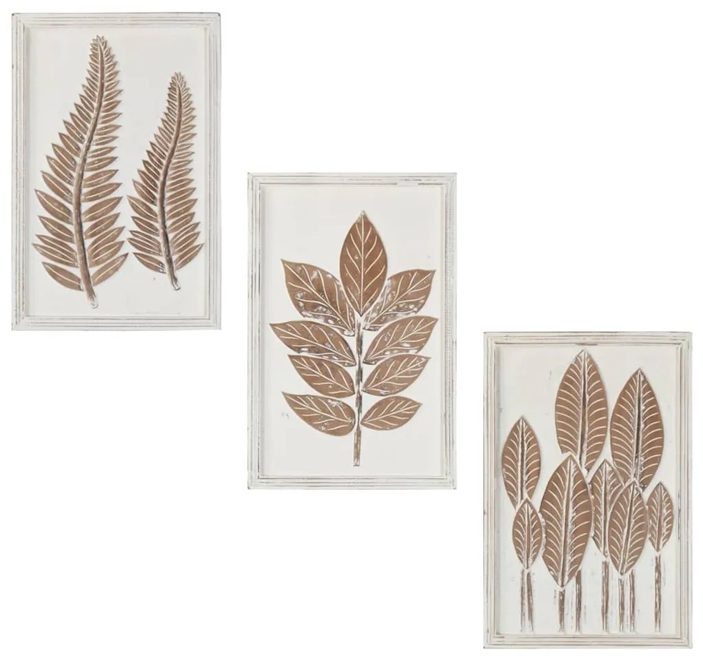 vidaXL Painéis de parede esculpidos à mão 3 pcs 40x60x1,5 cm MDF