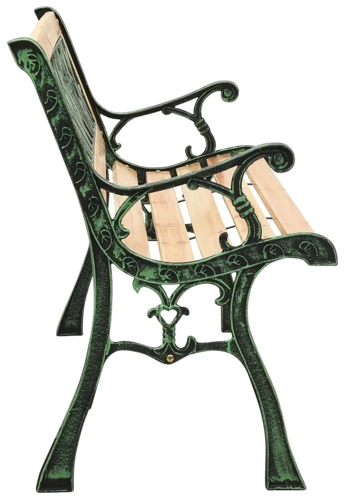 Banco de jardim 122 cm ferro fundido e madeira de abeto maciça