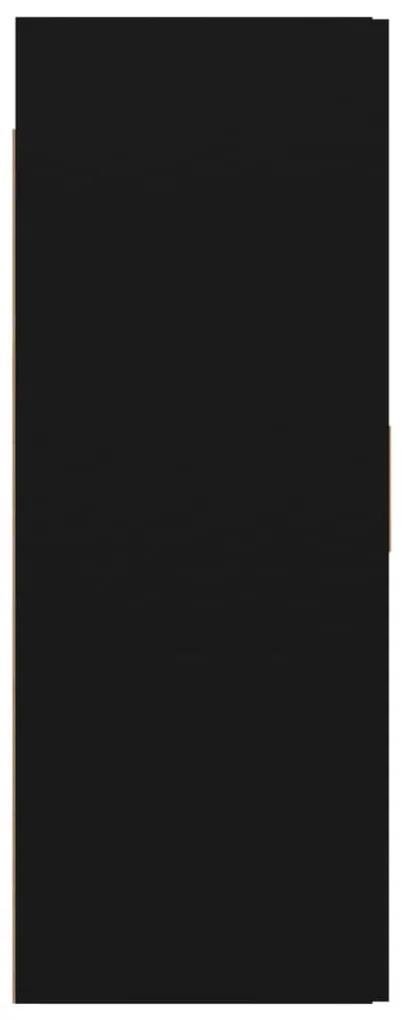 Armário de parede suspenso 69,5x34x90 cm preto